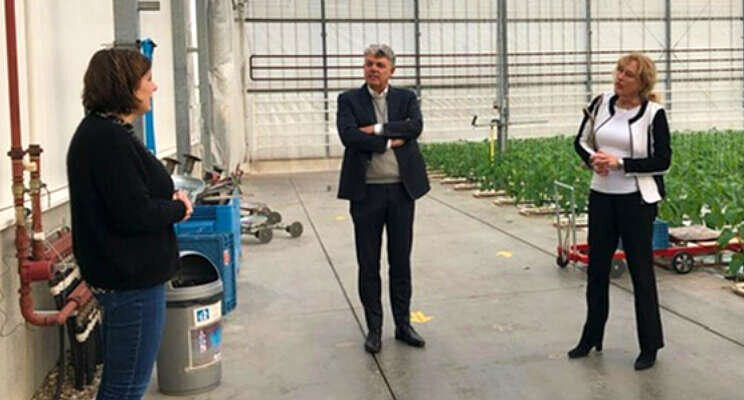 Werkbezoek Bom-Lemstra aan Limburgse tuinbouw Werkbezoek Bom-Lemstra aan Limburgse tuinbouw